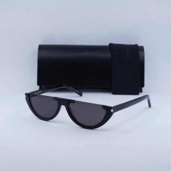 Final Price! Saint Laurent SL563 001 Black/Black Sunglasses - Picture 1 of 12